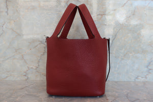 HERMES／エルメス ピコタンＰＭ トリヨンクレマンス ルージュアッシュ □G刻印 ハンドバッグ 700050157