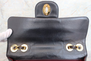 CHANEL/シャネル 中マトラッセシングルフラップチェーンショルダーバッグ ラムスキン ブラック/ゴールド金具 ショルダーバッグ 700030142