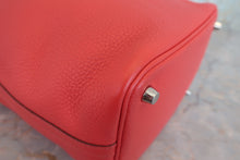 将图片加载到图库查看器，HERMES PICOTIN LOCK PM Clemence leather Rouge pivoine T Engraving Hand bag 800060159
