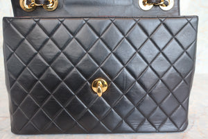 CHANEL/シャネル 中マトラッセシングルフラップチェーンショルダーバッグ ラムスキン ブラック/ゴールド金具 ショルダーバッグ 700030142