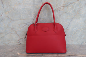 HERMES／エルメス ボリード27 ヴォーエプソン ルージュカザック T刻印 ショルダーバッグ 700070036