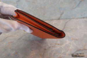 HERMES／エルメス ベアンスフレ ヴォーエプソン マンゴー □P刻印 財布 700090114
