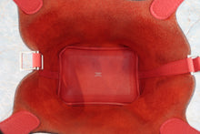 将图片加载到图库查看器，HERMES PICOTIN LOCK PM Clemence leather Rouge pivoine T Engraving Hand bag 800060159
