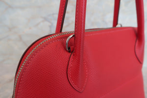 HERMES／エルメス ボリード27 ヴォーエプソン ルージュカザック T刻印 ショルダーバッグ 700070036