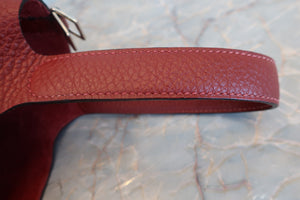 HERMES／エルメス ピコタンＰＭ トリヨンクレマンス ルージュアッシュ □G刻印 ハンドバッグ 700050157