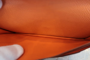 HERMES／エルメス ベアンスフレ ヴォーエプソン マンゴー □P刻印 財布 700090114