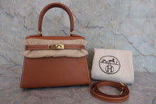 画像をギャラリービューアに読み込む, HERMES／エルメス ミニケリー20 クシュベル ゴールド □B刻印 ショルダーバッグ 800060195
