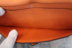 HERMES／エルメス ベアンスフレ ヴォーエプソン マンゴー □P刻印 財布 700090114