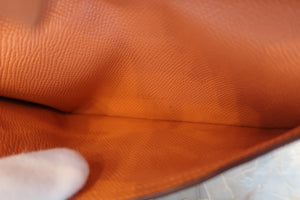 HERMES／エルメス ベアンスフレ ヴォーエプソン マンゴー □P刻印 財布 700090114