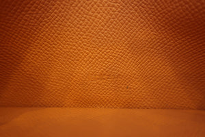 HERMES／エルメス ベアンスフレ ヴォーエプソン マンゴー □P刻印 財布 700090114