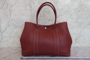 HERMES／エルメス ガーデンパーティPM ネゴンダ ルージュアッシュ □Q刻印 トートバッグ 700090089