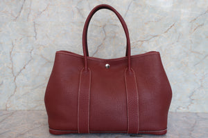 HERMES／エルメス ガーデンパーティPM ネゴンダ ルージュアッシュ □Q刻印 トートバッグ 700090089