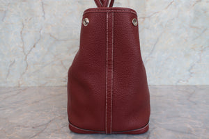 HERMES／エルメス ガーデンパーティPM ネゴンダ ルージュアッシュ □Q刻印 トートバッグ 700090089