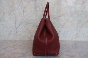 HERMES／エルメス ガーデンパーティPM ネゴンダ ルージュアッシュ □Q刻印 トートバッグ 700090089