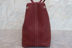 HERMES／エルメス ガーデンパーティPM ネゴンダ ルージュアッシュ □Q刻印 トートバッグ 700090089