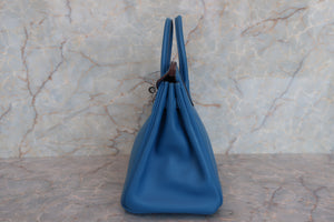 HERMES／エルメス バーキン25 ヴォースイフト ミコノス □O刻印 ハンドバッグ 700070032
