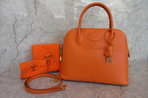HERMES／エルメス ボリード31 ヴォーガリバー オレンジ □F刻印 ショルダーバッグ 700030123
