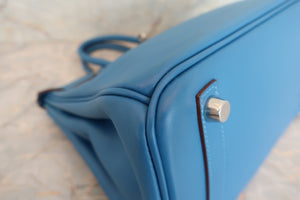 HERMES／エルメス バーキン25 ヴォースイフト ミコノス □O刻印 ハンドバッグ 700070032