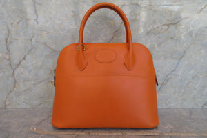 HERMES／エルメス ボリード31 ヴォーガリバー オレンジ □F刻印 ショルダーバッグ 700030123