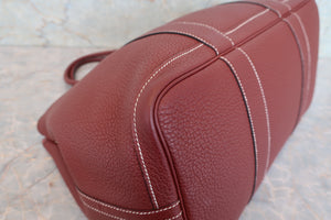 HERMES／エルメス ガーデンパーティPM ネゴンダ ルージュアッシュ □Q刻印 トートバッグ 700090089