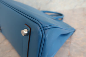 HERMES／エルメス バーキン25 ヴォースイフト ミコノス □O刻印 ハンドバッグ 700070032