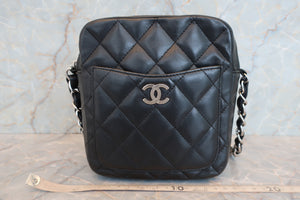 CHANEL/シャネル マトラッセチェーンショルダーバッグ ラムスキン ブラック/シルバー金具 ショルダーバッグ 600120214