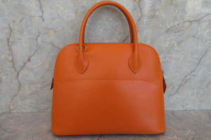 HERMES／エルメス ボリード31 ヴォーガリバー オレンジ □F刻印 ショルダーバッグ 700030123