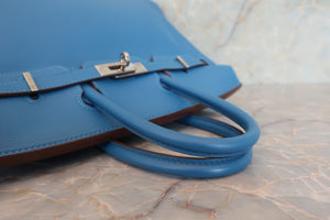 HERMES／エルメス バーキン25 ヴォースイフト ミコノス □O刻印 ハンドバッグ 700070032