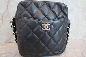 CHANEL/シャネル マトラッセチェーンショルダーバッグ ラムスキン ブラック/シルバー金具 ショルダーバッグ 600120214