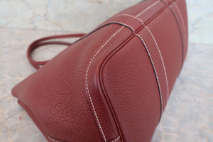 HERMES／エルメス ガーデンパーティPM ネゴンダ ルージュアッシュ □Q刻印 トートバッグ 700090089