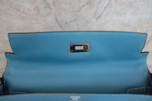 将图片加载到图库查看器，HERMES KELLY 32 Togo leather Blue jean □C刻印 Shoulder bag 600090210
