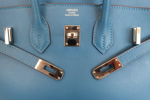 HERMES／エルメス バーキン25 ヴォースイフト ミコノス □O刻印 ハンドバッグ 700070032