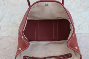 HERMES／エルメス ガーデンパーティPM ネゴンダ ルージュアッシュ □Q刻印 トートバッグ 700090089