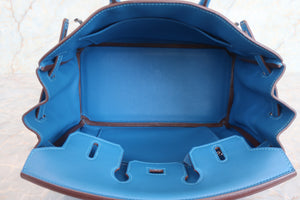 HERMES／エルメス バーキン25 ヴォースイフト ミコノス □O刻印 ハンドバッグ 700070032
