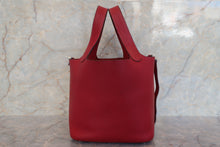 Load image into Gallery viewer, HERMES PICOTIN PM Clemence leather Rouge vif □G Engraving Hand bag 700120009
