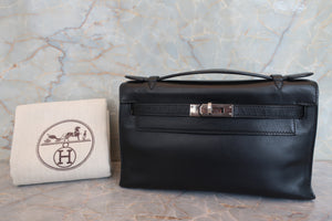 HERMES／エルメス ポシェットケリー ヴォーガリバー ブラック □H刻印 ハンドバッグ 700090083