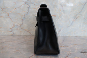 HERMES／エルメス ポシェットケリー ヴォーガリバー ブラック □H刻印 ハンドバッグ 700090083