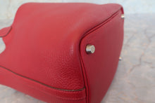 Load image into Gallery viewer, HERMES PICOTIN PM Clemence leather Rouge vif □G Engraving Hand bag 700120009
