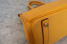 将图片加载到图库查看器，HERMES BIRKIN 30 Epsom leather Jaune □G刻印 Hand bag 600090206
