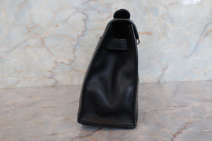 HERMES／エルメス ポシェットケリー ヴォーガリバー ブラック □H刻印 ハンドバッグ 700090083
