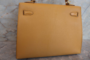 HERMES／エルメス ケリー25 ヴォーエプソン ジョーヌアンブル C刻印 ショルダーバッグ 700070009