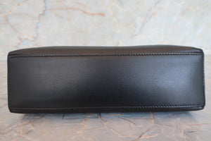 HERMES／エルメス ポシェットケリー ヴォーガリバー ブラック □H刻印 ハンドバッグ 700090083