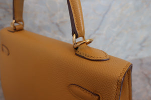 HERMES／エルメス ケリー25 ヴォーエプソン ジョーヌアンブル C刻印 ショルダーバッグ 700070009