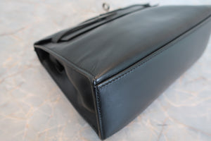 HERMES／エルメス ポシェットケリー ヴォーガリバー ブラック □H刻印 ハンドバッグ 700090083
