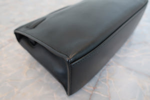 HERMES／エルメス ポシェットケリー ヴォーガリバー ブラック □H刻印 ハンドバッグ 700090083