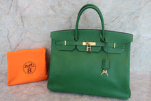 画像をギャラリービューアに読み込む, HERMES／エルメス バーキン40 クシュベル グリーン □B刻印 ハンドバッグ 700050010
