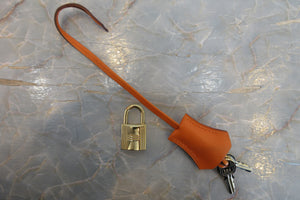 HERMES／エルメス ボリード31 ヴォーガリバー オレンジ □F刻印 ショルダーバッグ 700030123
