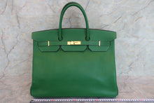 画像をギャラリービューアに読み込む, HERMES／エルメス バーキン40 クシュベル グリーン □B刻印 ハンドバッグ 700050010
