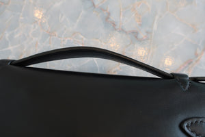 HERMES／エルメス ポシェットケリー ヴォーガリバー ブラック □H刻印 ハンドバッグ 700090083