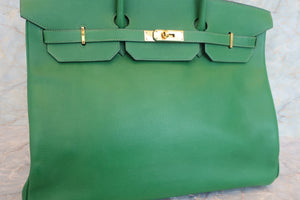 HERMES／エルメス バーキン40 クシュベル グリーン □B刻印 ハンドバッグ 700050010